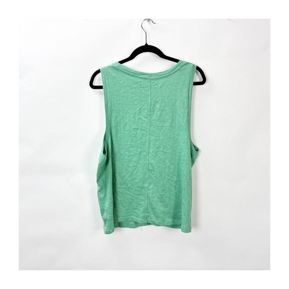 2/$30 J.Crew Girlfriend Tank XL Women Light Green Stretch Cotton Knit - Picture 6 of 8